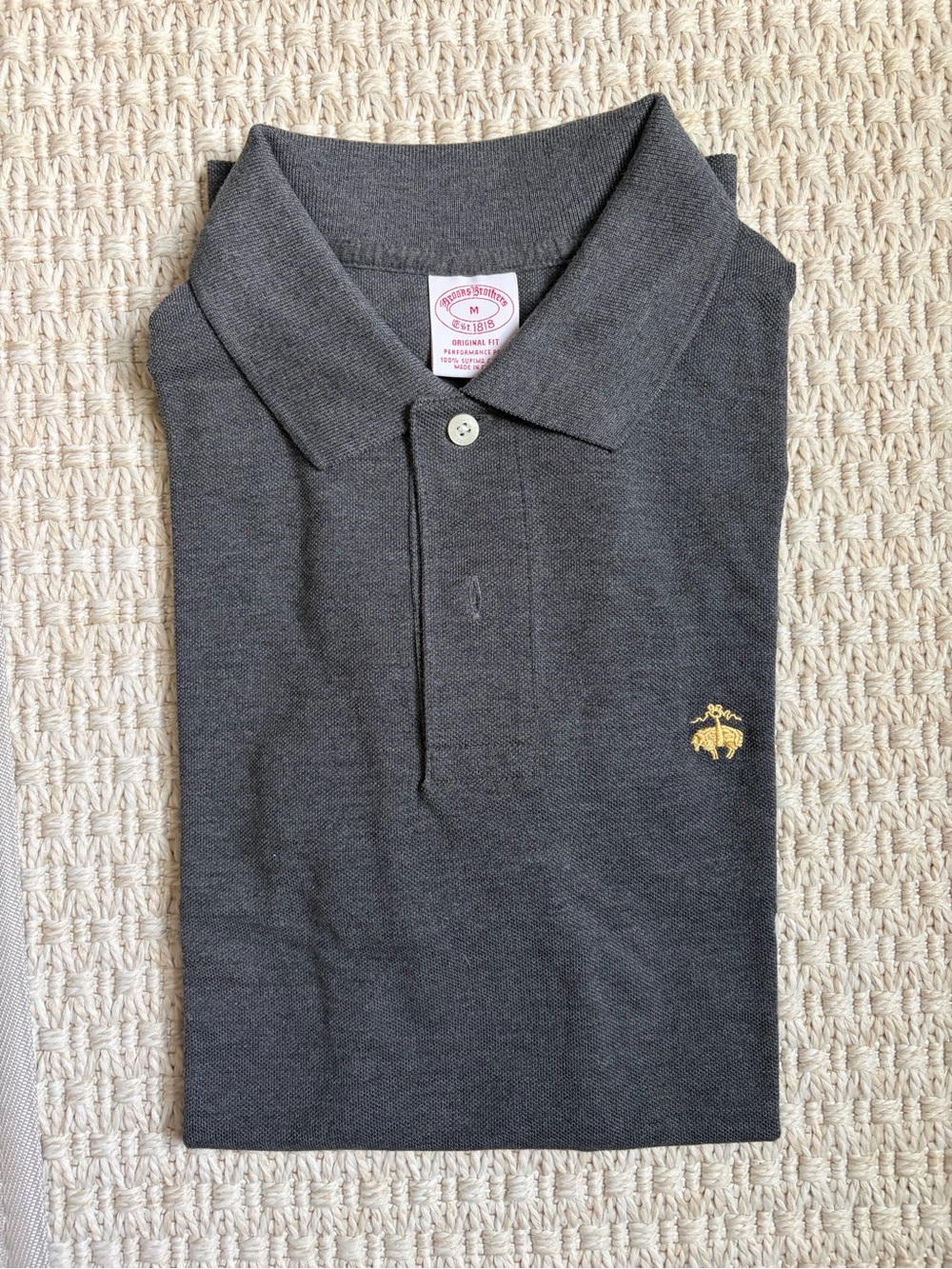 Like new Brooks Brothers Charcoal Gray Polo